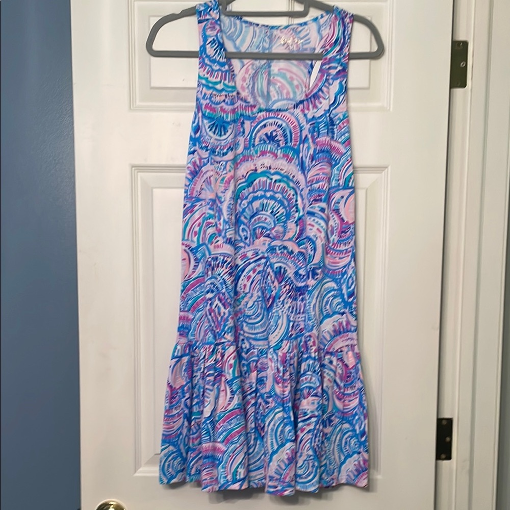 Lilly Pulitzer Blue and Pink Halter Sundress